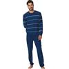 RAGNO Pigiama uomo in puro cotone art. righe - 52, Blu