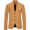 pvucpot Blazer Leggera da Uomo con 3 Bottoni Colletto alla Coreana Giacca Intelligente Blazer da Abito Casual