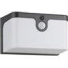 Eglo Lampada a muro per esterni Croara, lampada solare a LED per esterni con rilevatore di movimento, plastica grigio antracite e bianca, illuminazione per esterni, luce calda bianca, IP44