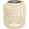 Eglo Lampada a LED da tavolo Marliano, lampada a energia solare per esterni, per giardino e patio, decorazione in rattan, per balcone, stile boho, lanterna, vimini, IP44