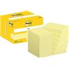 Post-it Foglietti Canary Yellow, Confezione da 12 blocchetti, 100 Fogli per blocco, 51 mm x 76 mm, Colore Giallo - Foglietti Adesivi Fogli Adesivi per Appunti, Elenchi & Promemoria