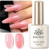 BORN PRETTY Smalto Gel Semipermanente Rosa-Arancio, 15ML Gelatina Trasparente Rosa Smalto per Unghie UV LED Smalto per Unghie Manicure