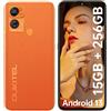 OUKITEL C33 Smartphone Android 13, 15GB+256GB/2TB Espandibile, Telefono Cellulare Octa Core, 6.8" HD+ Telefoni Cellulari, 50MP+5MP, 5150mAh, 4G Dual SIM/Face ID/Fingerprint/OTG/GPS-Arancione