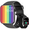 Blackview Smartwatch Donna Uomo, Effettua e Risposta Chiamate,1,85' Orologio Intelligente Fitness con Monitoraggio del Sonno/SpO2/Frequenza Cardiaca,Smart Watch Contapassi per Android iOS