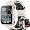 anyloop smartwatch uomo donna con funzione telefono, orologio sportivo integrato GPS 1.78 AMOLED touch screen, impermeabile, contapassi, fitness tracker orologio da polso per Android iOS Bianco