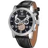 Forsining, orologio da uomo automatico Tourbillon, cinturino in vera pelle, FSG165 M3S4