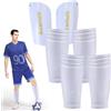 Pyroclasia 1 Paia Parastinchi Calcio Adulto Nere Parastinchi Piccoli Mini Parastinchi Intelligenti Calcio 2 Paia Calzettoni con Parastinchi Incorporati & Maniche per Adulto e Uomo Ergonomico Protezione Totale