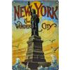 LuckyLinde Targa in metallo vintage con souvenir da viaggio, vacanze, avventura, vacanze, 30 x 20 cm (New York, USA)
