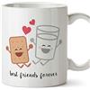 Mugffins Tazza BBF - Latte e Biscotti Sono i Migliori Amici per Sempre - Presentazione BBF per Amici Speciali e Intimi - Tazza caffè per Colazione (i