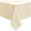 smiry Tovaglia effetto lino, lavabile, effetto loto, rettangolare, 130 x 160 cm, impermeabile, antimacchia, beige