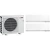 MITSUBISHI ELECTRIC MXZ-2F53VFHZ + MSZ-EF25VGKW + MSZ-EF35VGKW Kit Dualsplit a Parete Kirigamine Zen in Pompa di Calore R32 Hyper Heating - 5.3 kW Bianco