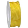 PRÄSENT C.E. Pattberg Präsent - Nastro in taffetà cablato Lyon, Colore: Giallo 40 mm di Larghezza, 25 m di Lunghezza