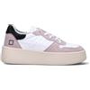 D.A.T.E. Sneaker donna bianca/cipria/nera in pelle