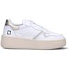 D.A.T.E. Sneaker donna bianca/oro in pelle