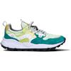FLOWER MOUNTAIN Sneaker donna verde in pelle