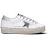 GOLDEN GOOSE HI STAR Sneaker donna bianca/argento in pelle