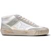 GOLDEN GOOSE MID-STAR Sneaker uomo bianca/grigia in pelle