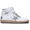 GOLDEN GOOSE SKY STAR Sneaker donna bianca/argento in pelle