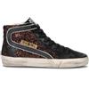 GOLDEN GOOSE SLIDE CLASSIC Sneaker donna nera in pelle