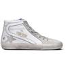 GOLDEN GOOSE Sneaker donna bianca/argento in pelle
