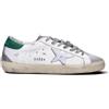 GOLDEN GOOSE SUPERSTAR Sneaker uomo bianca/verde/grigia in pelle