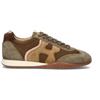 HOGAN Sneaker donna verde militare/marrone in pelle