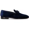 LORENZO TERRA Mocassino uomo blu in suede