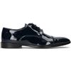 NEROFUMO Stringata uomo blu in pelle