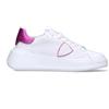 PHILIPPE MODEL Sneaker donna bianca/fucsia in pelle