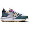 PHILIPPE MODEL Sneaker donna verde/argento in pelle
