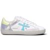 PREMIATA Sneaker donna bianca/azzurra/gialla in pelle