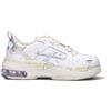 PREMIATA Sneaker donna bianca/grigia/viola in pelle