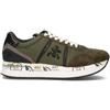 PREMIATA Sneaker donna verde militare in pelle