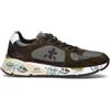 PREMIATA Sneaker uomo marrone/grigia/verde militare in pelle