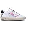 QUATTROBARRADODICI Sneaker donna bianca/rosa/nera in pelle
