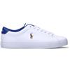 RALPH LAUREN Sneaker uomo bianca/blu in pelle