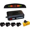Aiuphing sensori parcheggio auto,4 Sensori kit sensori di parcheggio cicalino radar,Desplay LED,Acustico Auto Reverse Backup di Sistema (Nero)
