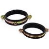 DOJA Barcelona DOJA Industrial | Collari per Tubi a Doppia Vite | Dimensione: 60 mm | 5 Pezzi | Morsetti per tubi con Barra Filettata e Gomma Ideali per il Fissaggio di Tubi Gas, Tubo Acqua