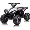 Baloveby 12V Quad elettrico per bambini, auto elettrica per bambini ATV con musica, clacson, faro LED, 83 x 53 x 56 cm, per bambini 3-8 anni (Bianco)