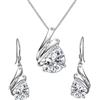Clearine Donna Parure gioielli-Collana Orecchini Delicato Elegante con Argento