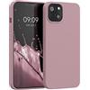 kwmobile Custodia Compatibile con Apple iPhone 13 Cover - Back Case per Smartphone in Silicone TPU - Protezione Gommata - rosa invernale
