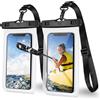 YOSH Cordino Regolabile Custodia Impermeabile Smartphone, IPX8 Cover Impermeabile [2 Pezzi], Cover Subacquea per iPhone 17 16 15 14 Samsung S26 S25 S24 S23 Ultra Xiaomi Huawei fino a 7,0 Cristallino