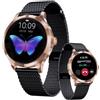 LUNIQUESHOP Orologio Intelligente ROUND Donna Chiamata e Risposta, Smart Watch con Contapassi Cardiofrequenzimetro Pressione Sanguigna Sonno +100 Sport Fitness Tracker Watch per Android iOS