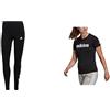 adidas Donna Essentials High Waist Logo Leggings And Slim Logo T-Shirt