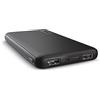 Trust Mobile Primo Power Bank 10000 mAh Caricabatterie Portatile Batteria Esterna Ultrasottile per Smartphone, iPhone, Tablet, iPad - Nero