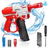 Jirmerp Pistola ad acqua elettrica per adulti e bambini, pistola a spruzzo automatica un tocco di grande capacità, pistola ad acqua estiva giocattolo all'aperto piscina spiaggia