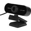 BONKZEBU Webcam per Computer, Webcam Video HD Professionale 1080p con Rotazione a 360° con Microfono, per Conferenze, Videochiamate (Messa a fuoco manuale 1080P reale)