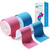 YANGTSUNG Nastro Kinesiologico, 2 rotoli 5cm x 5m Tape Kinesiologico, Tape Sportivo Impermeabile ed Elastico, Kinesio Taping Nastri Amici Della Pelle per Ginocchio Spalla Gomito