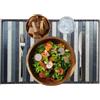 eurostile Tovagliette Americana bambù Rettangolo Tovaglietta Cucina da Tavola Colazione Pranzo Lavabili, Antiscivolo, Antimacchia, Resistenti al Calore, Set 2 Pezzi Tappeto Bamboo In Legno 30x45 cm (Nero)