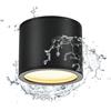 Gleonlux Faretto Soffitto GX53 Nero, Faretto LED Interno IP44 Impermeabile, Faretti da soffitto 230V, Lampada da Soffitto Moderna Rotondo, Alluminio Ø82x67mm, Faretto da Soffitto con attacco GX53